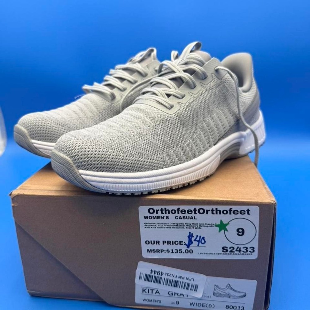 OrthoFeet Kita grey casual shoes. Size US 9 #orthopedic